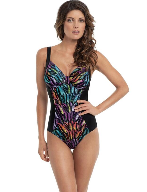 SW0740 Panache Tallulah Swimsuit Feather Print - SW0740 Feather Print