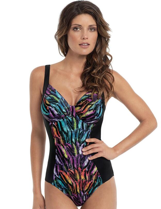 SW0740 Panache Tallulah Swimsuit Feather Print - SW0740 Feather Print