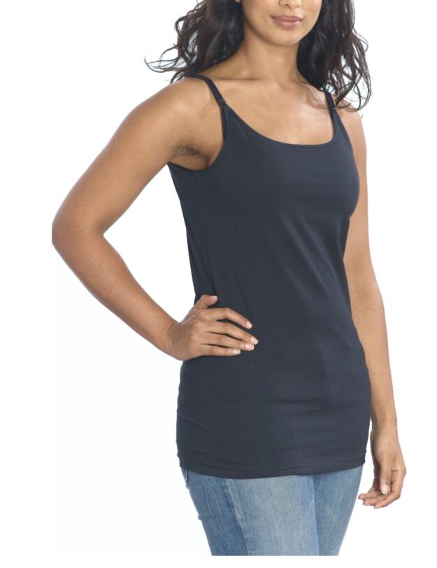 822 Emma Jane Nursing Top Longer Length - 822 Black