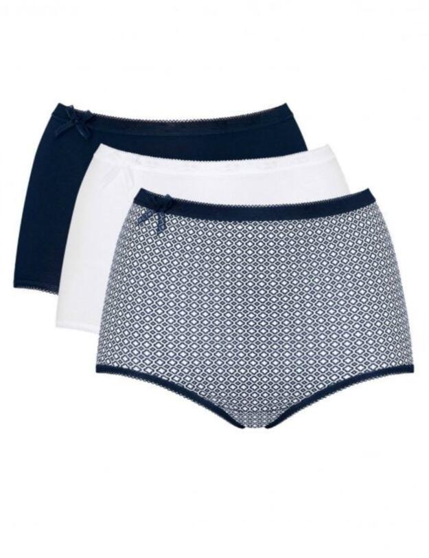 10189217 Sloggi Basic Maxi Brief 3 Pack - 10189217 Blue/Dark Combination