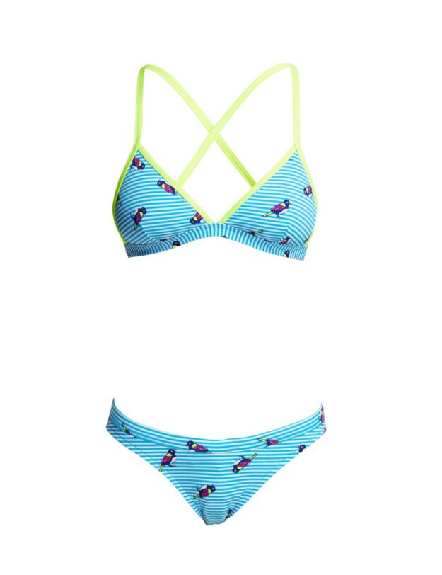 FS02G02188 Funkita Girls Tweety Tweet Racerback Two Piece Swim Set - FS02G02188 Tweety Tweet