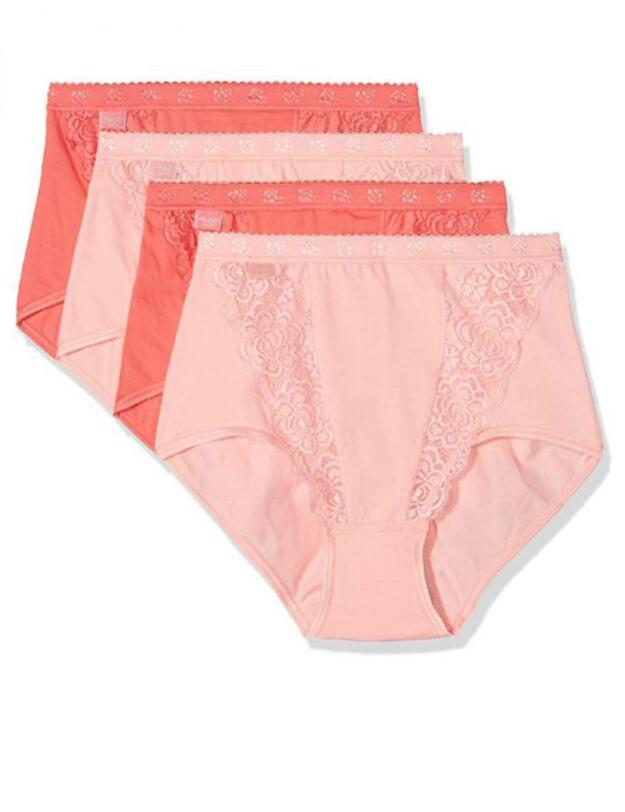 10160724 Sloggi Chic Maxi Brief 4 Pack - 10160724 Orange/Light Combination