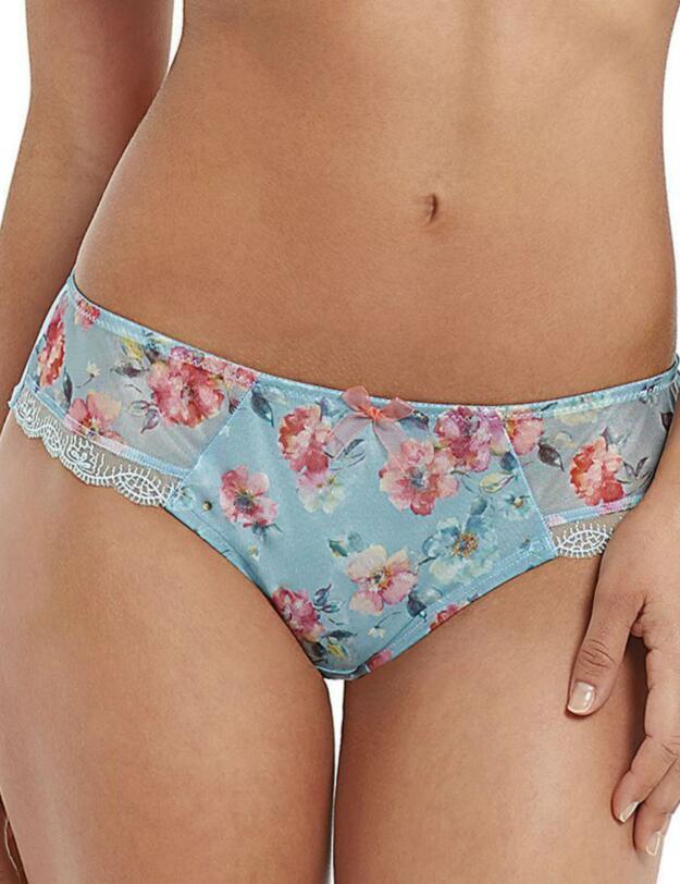 6292 Panache Fern Brief Pale Blue Floral Print - 6292 Pale Blue Floral