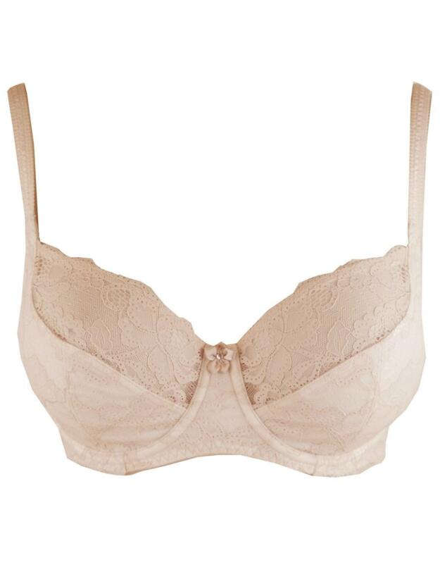 41002 Pour Moi St Tropez Lace Full Cup Bra - 41002 Almond