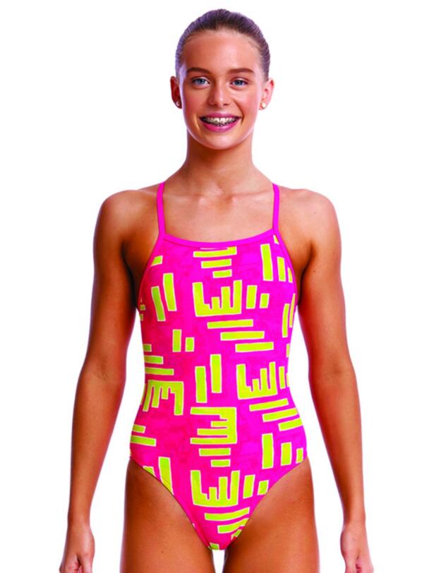 FKS001G02214 Funkita Girls Bar Bar Tie Me Tight One Piece Swimsuit - FKS001G02214 Bar Bar