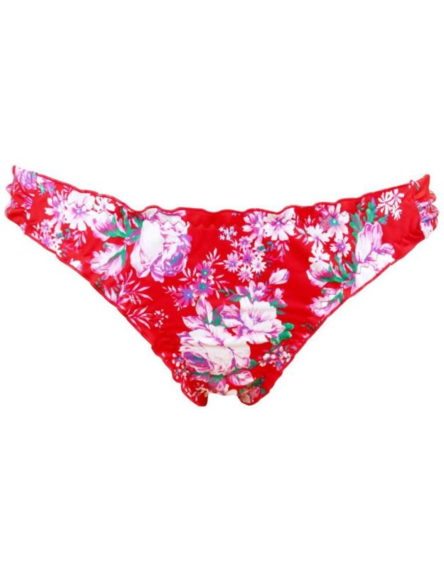 15204 Pour Moi Santa Monica Frill Bikini Brief - 15204 Red Floral