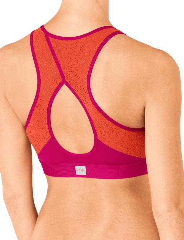 10189902 Sloggi Women mOve FLY Non-Wired Sports Top - 10189902 Pink/Light Combination