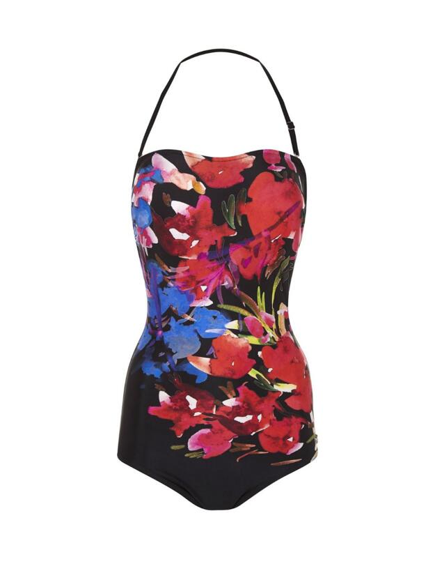 16-2340 SeaSpray Rio Bandeau Swimsuit - 16-2340 Black/Multi