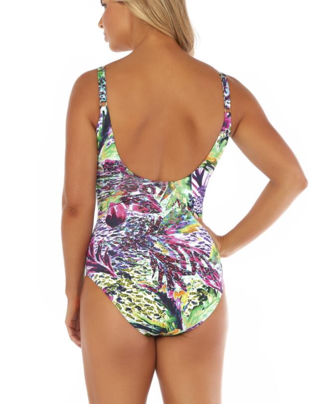 20-2184 SeaSpray Amazonite Classic Draped Swimsuit - 20-2184 Multi