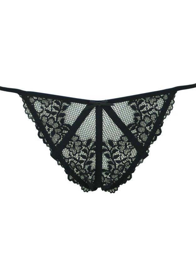 50004 Pour Moi Strapped G String Thong - 50004 Black