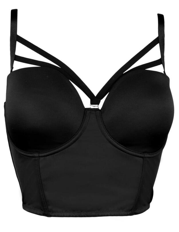50011 Pour Moi Strapped Strapless Padded Bustier - 50011 Black