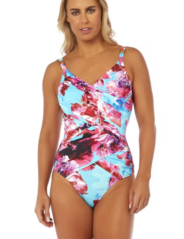 22-2133 SeaSpray Calypso Double Draped Strapsuit - 22-2133 Multi