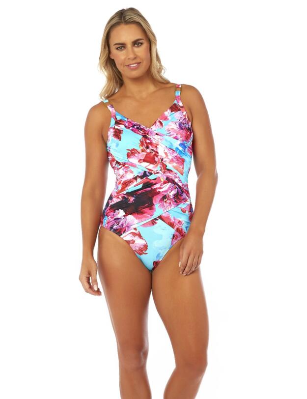 22-2133 SeaSpray Calypso Double Draped Strapsuit - 22-2133 Multi