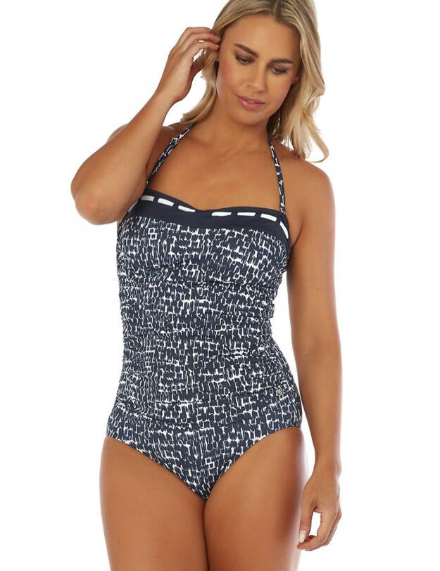 24-2350 SeaSpray Cassiopia Panel Front Bandeau Swimsuit - 24-2350 Navy