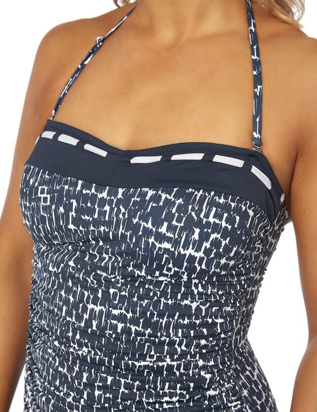 24-2350 SeaSpray Cassiopia Panel Front Bandeau Swimsuit - 24-2350 Navy