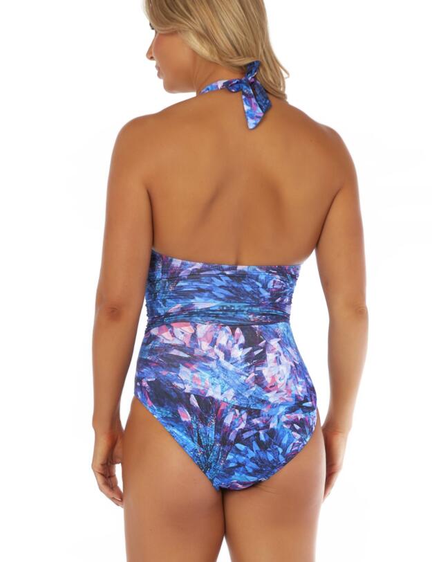 25-2857 Seaspray Ave Halterneck Plunge Swimsuit - 25-2857 Blue