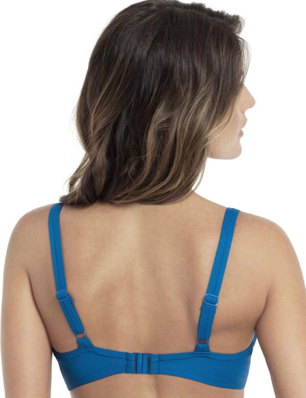 SW0814 Panache Marisa Plunge Bikini Top - SW0814 Blue Crochet Print 