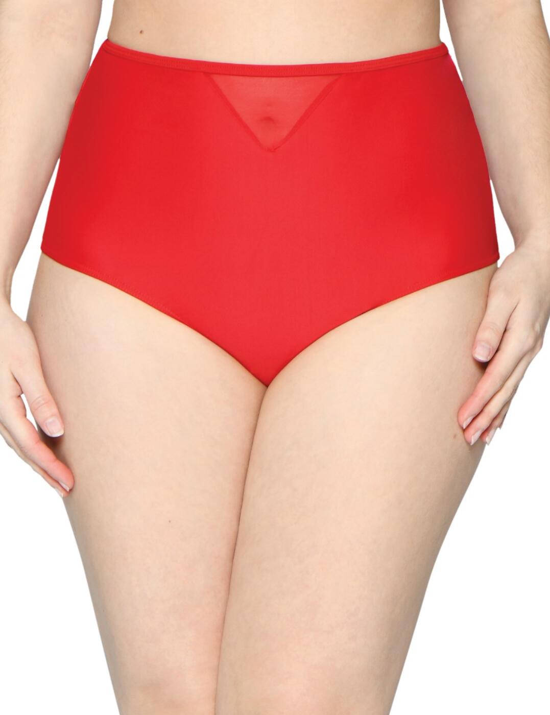 CS001505 Curvy Kate Sheer Class High Waist Bikini Brief - CS001505 Red