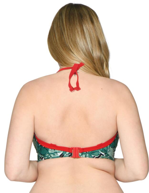 CS006305 Curvy Kate Paradise Palm Halterneck Bikini Top - CS006305 Palm Print