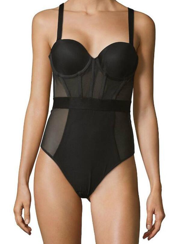 DK6008 DKNY Sheer Body Briefer - DK6008 Black
