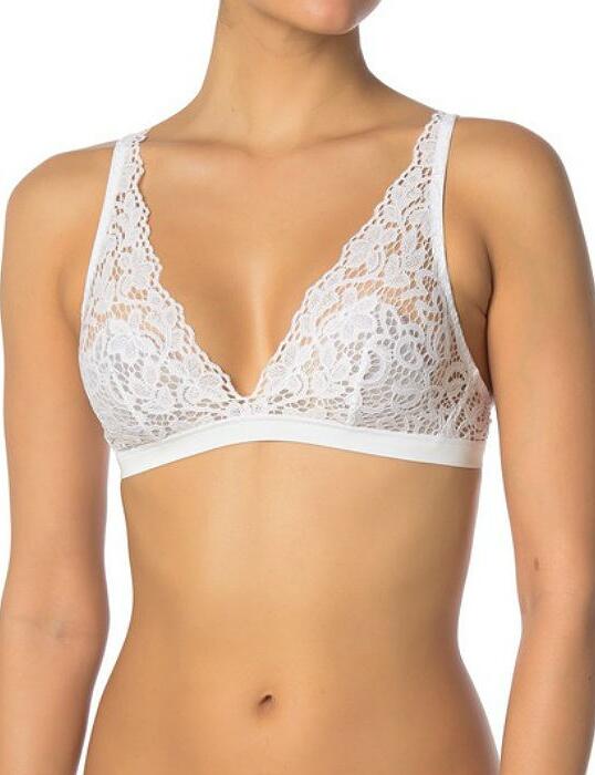 DK4017 DKNY Classic Lace Bralette Bra Top - DK4017 White