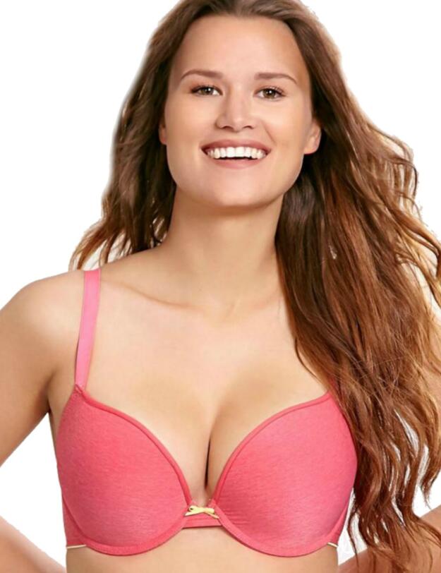 9166 Cleo Koko Muse Padded Plunge Bra - 9166 Bright Coral