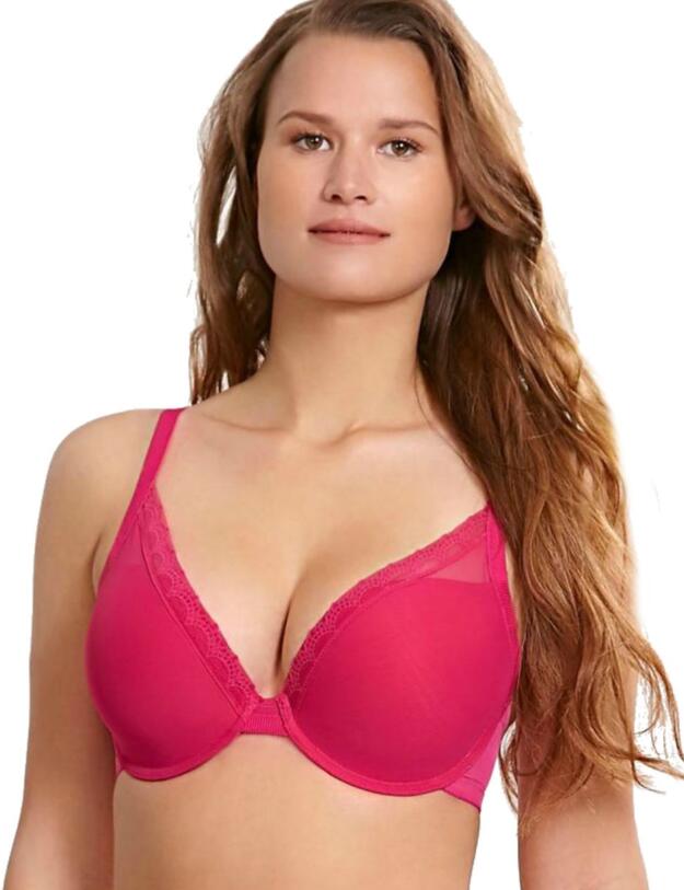 9656 Cleo by Panache Tia Lightly Padded Plunge Bra - 9656 Deep Cerise