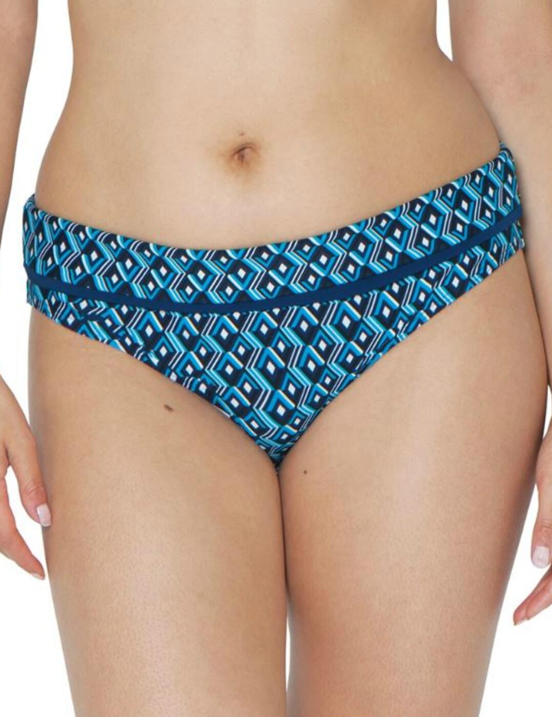 150503 Curvy Kate Wanderlust Fold Bikini Brief - 150503 Blue Mix