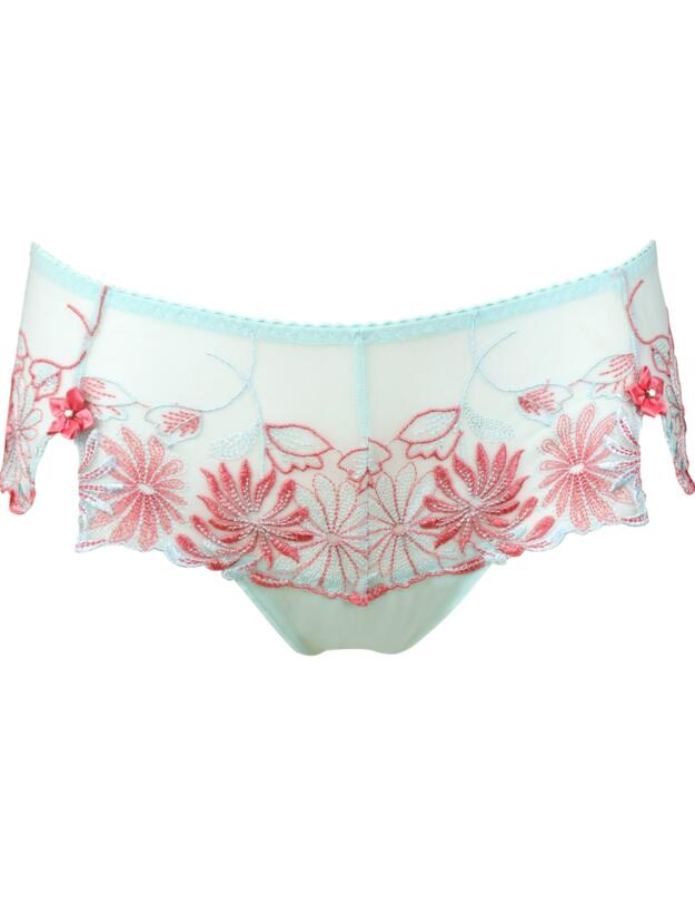7703 Pour Moi St Tropez Short Brief - 7703 Aqua/Coral