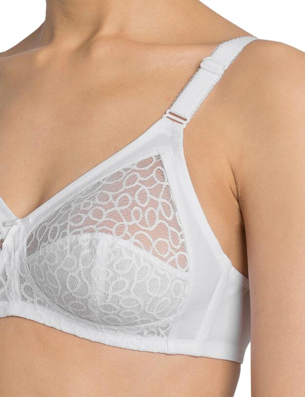 10147806 Triumph Lena Cotton Non-Wired Bra - 10147806 White
