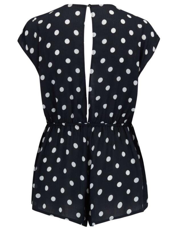 13909 Pour Moi Hot Spots Wrap Fronted Playsuit - 13909 Black