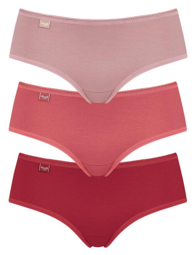 10167193 Sloggi 24/7 Cotton Hipster 3 Pack Brief - 10167193 Red/Light Combination