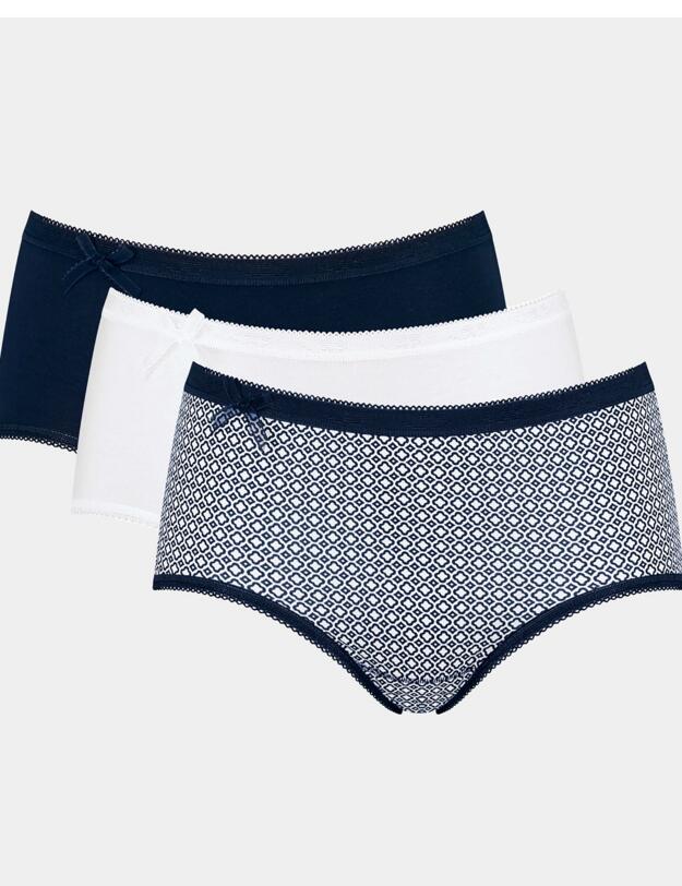 10189275 Sloggi Basic+Gift Box Midi 3 Pack Brief - 10189275 Blue/Dark Combination