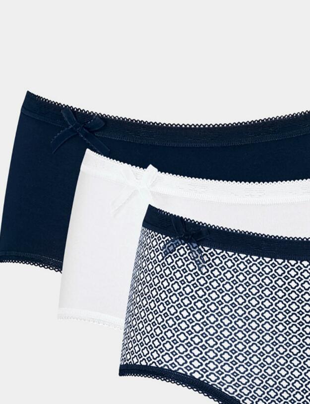 10189275 Sloggi Basic+Gift Box Midi 3 Pack Brief - 10189275 Blue/Dark Combination