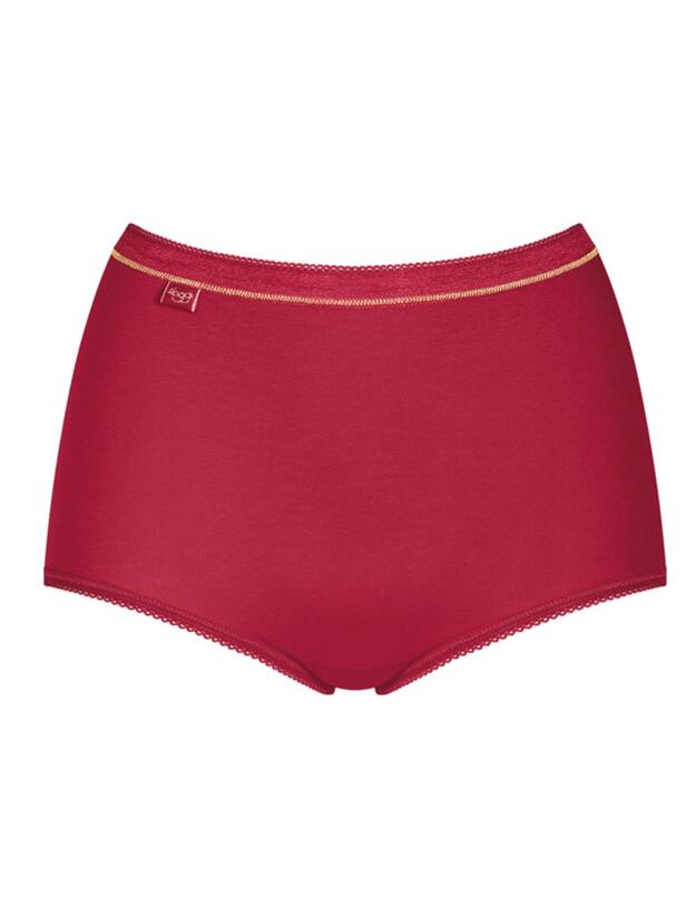 10194232 Sloggi Basic+ Maxi Holiday 3 Pack Brief - 10194232 Red/Dark Combination