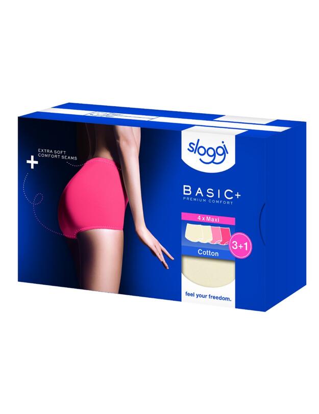 10103326 Sloggi Basic+Maxi 4 Pack Brief - 10103326 Orange/Light Combination