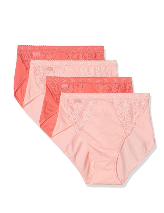 10160725 Sloggi Chic Midi Brief 4 Pack - 10160725 Orange/Light Combination