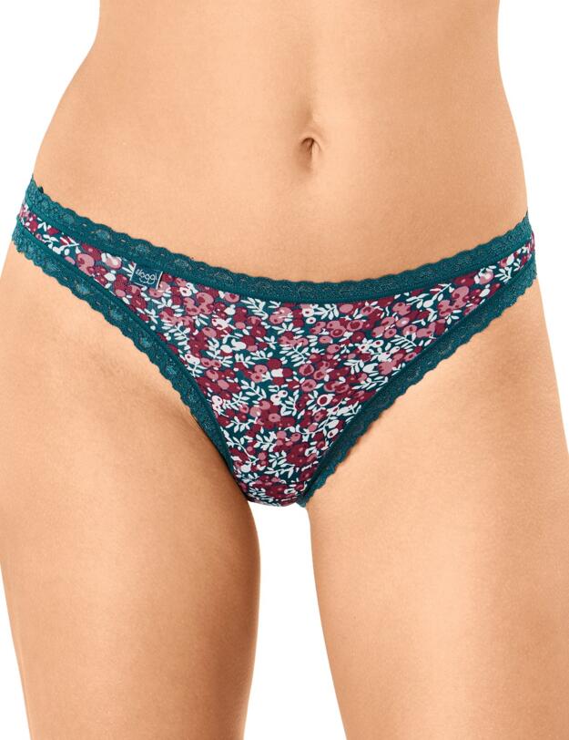 10181495 Sloggi Weekend Tanga Brief (3 Pack) - 10181495 Green/Dark Combination