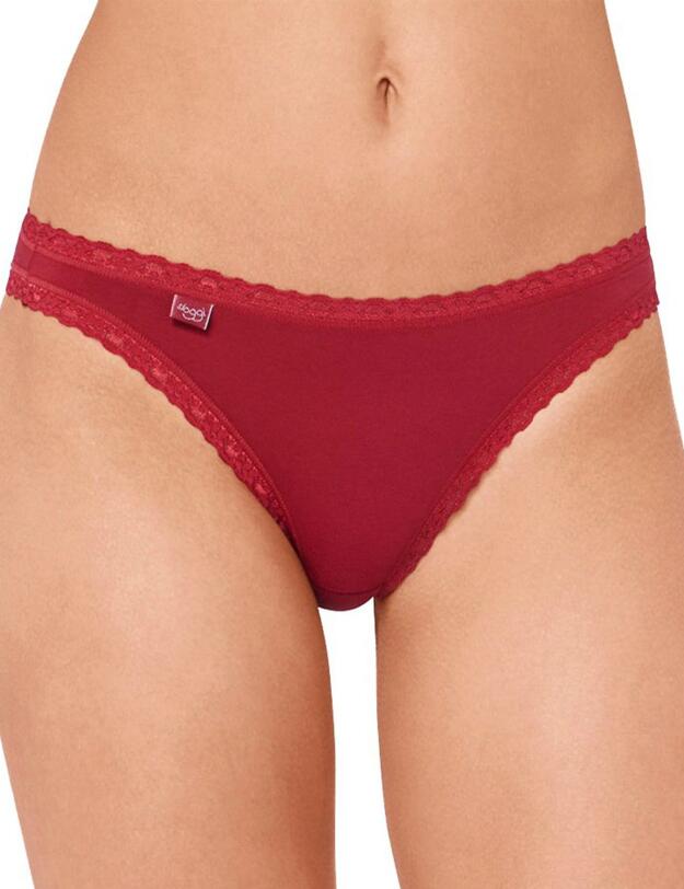 10194202 Sloggi Weekend Tanga Xmas 3 Pack Brief - 10194202 Red/Dark Combination