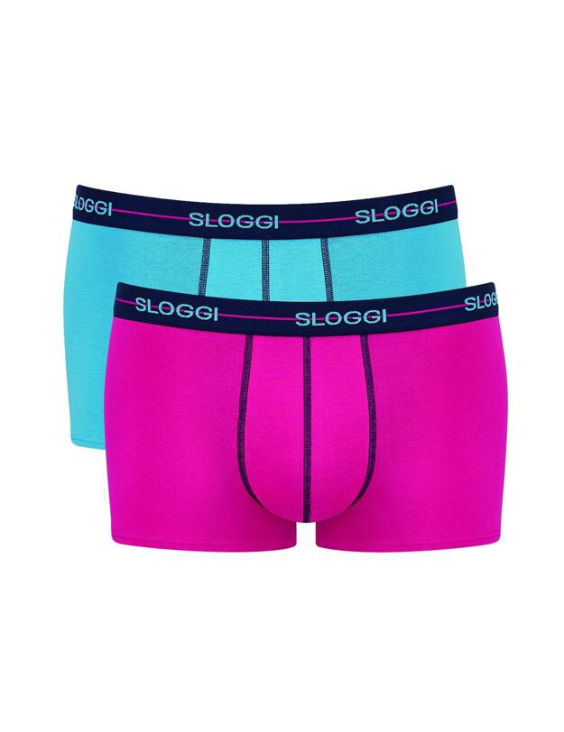 10050545 Sloggi Men Start Hipster 2 Pack Brief - 10050545 Pink/Light Combination