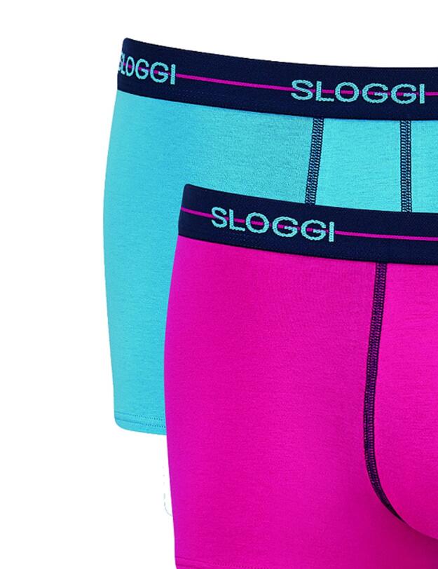 10050545 Sloggi Men Start Hipster 2 Pack Brief - 10050545 Pink/Light Combination