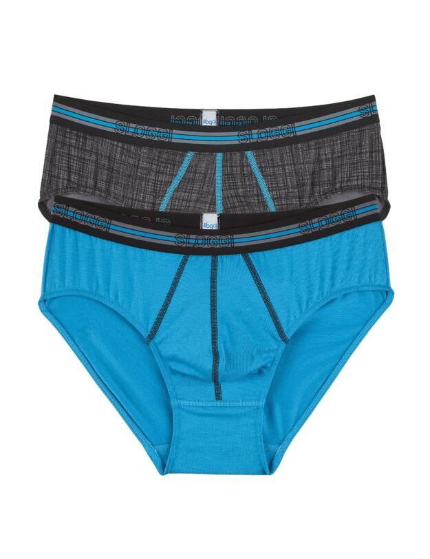 10126359 Sloggi Men Match Midi 2 Pack Brief - 10126359 Multicolour