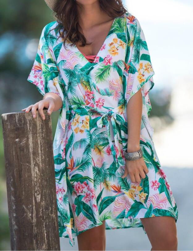 13930 Pour Moi Tropics Kaftan - 13930 Multi