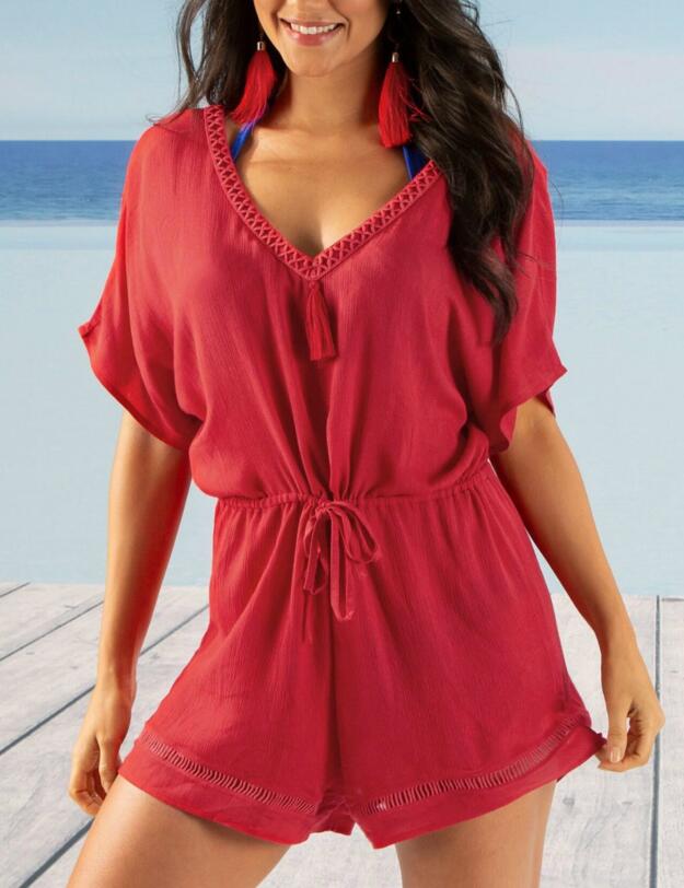 13940 Pour Moi Santa Monica Playsuit  - 13940 Red 
