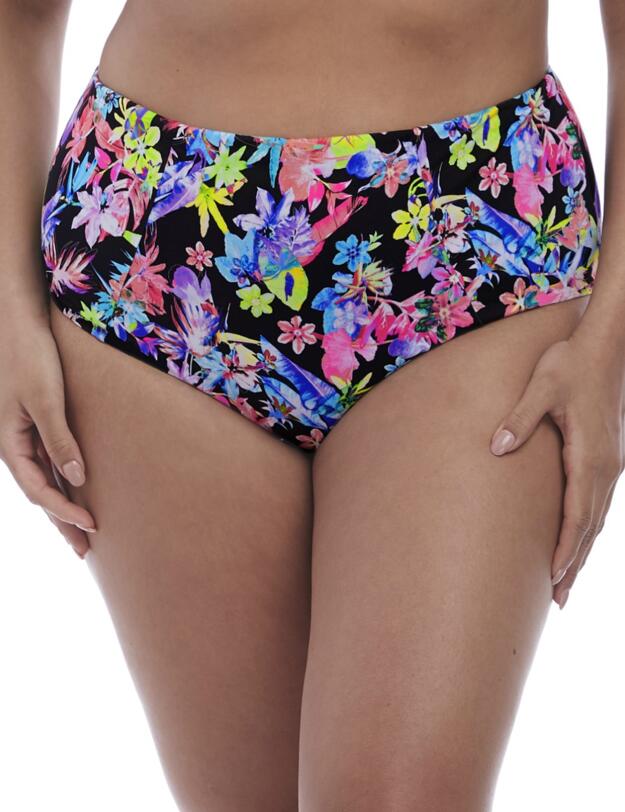 7175 Elomi Electroflower Classic Bikini Brief - 7175 Black