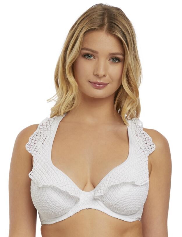 2972 Freya Bohemia High Apex Bikini Top - 2972 White