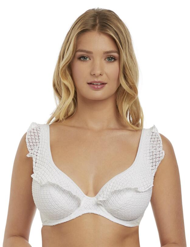 2972 Freya Bohemia High Apex Bikini Top - 2972 White