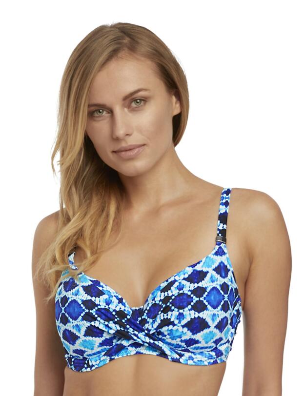 6515 Fantasie Tuscany Underwired Wrap Front Full Cup Bikini Top - 6515 Ink