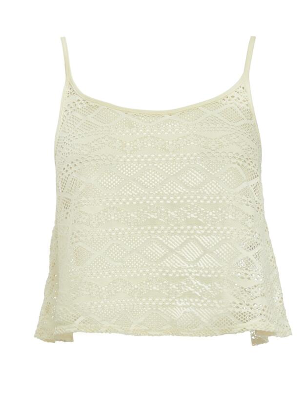 2888 Freya Wild Sun Crochet Top - 2888 Linen