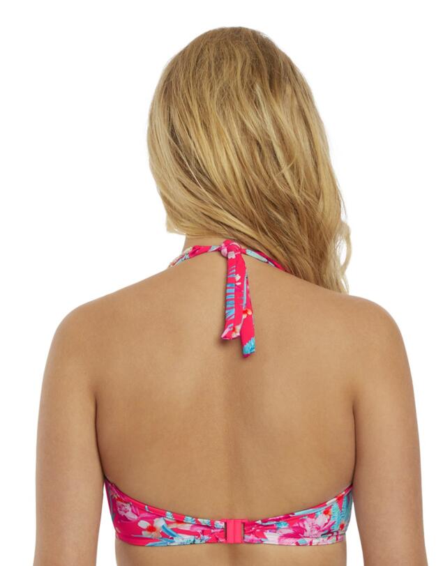 Freya Wild Sun Crochet Banded Halter Bikini Top Tropical Punch